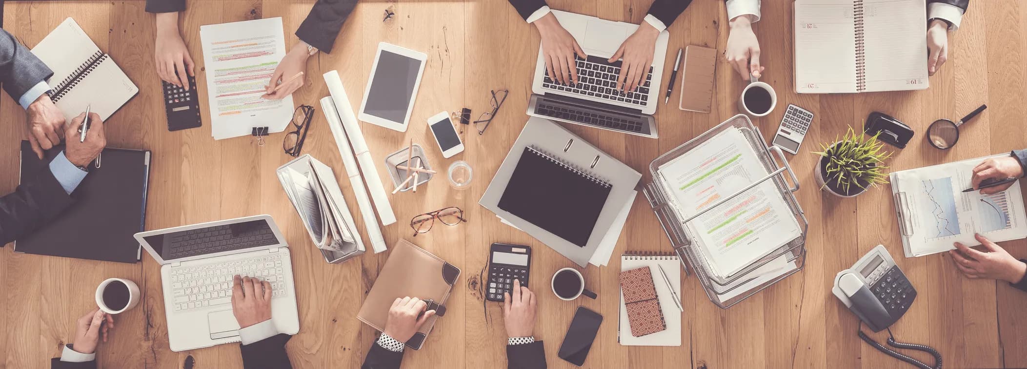 Creative workspace background